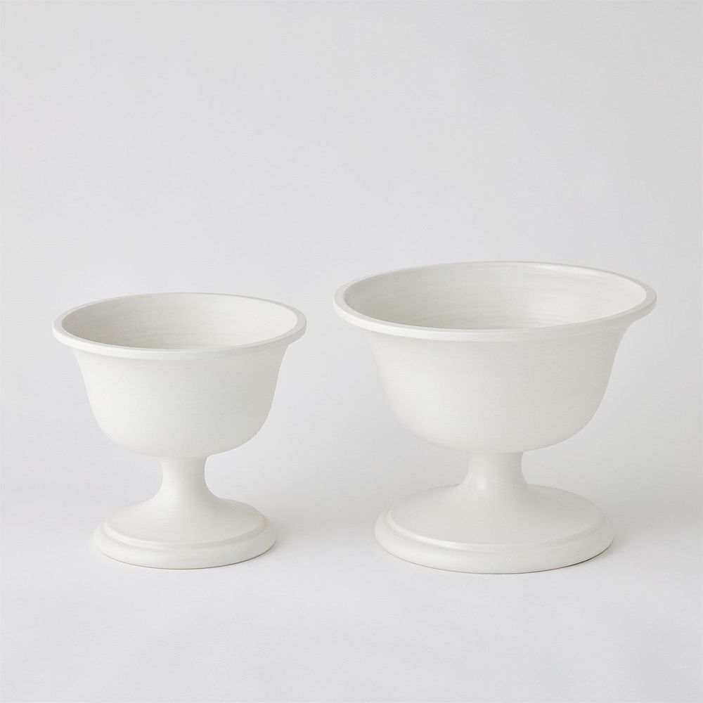 Villa Chalice Compote-Matte White-Lg
