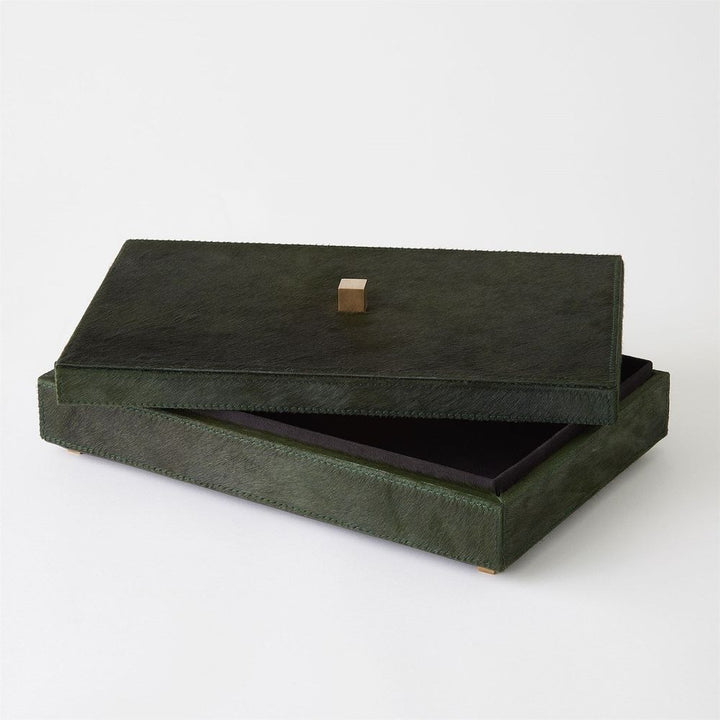 Posh Box-Hair-On-Hide Green-Sm