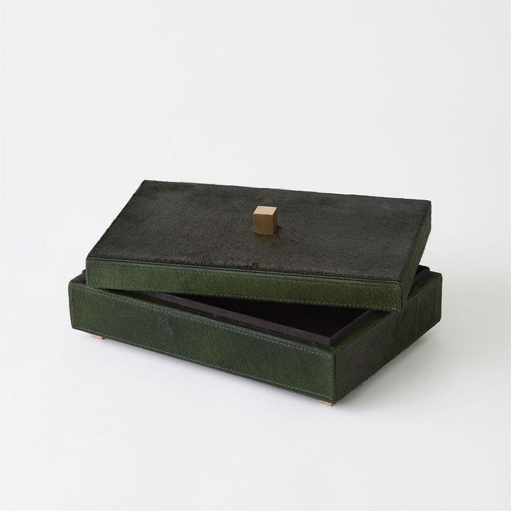 Posh Box-Hair-On-Hide Green-Sm