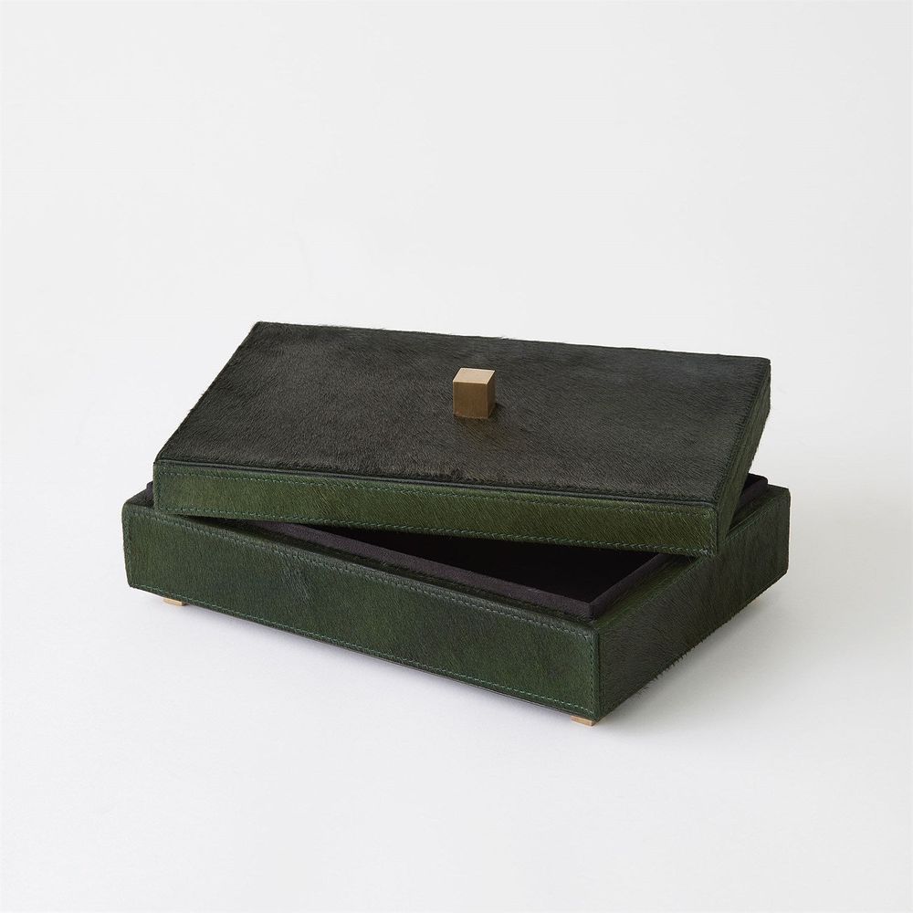 Posh Box-Hair-On-Hide Green-Sm