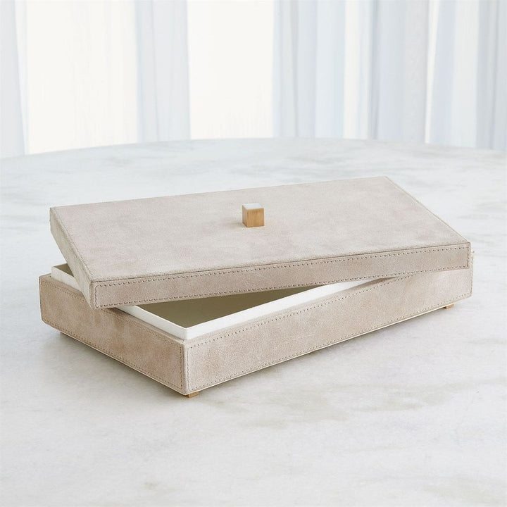 Posh Box-Parchment Suede-Sm