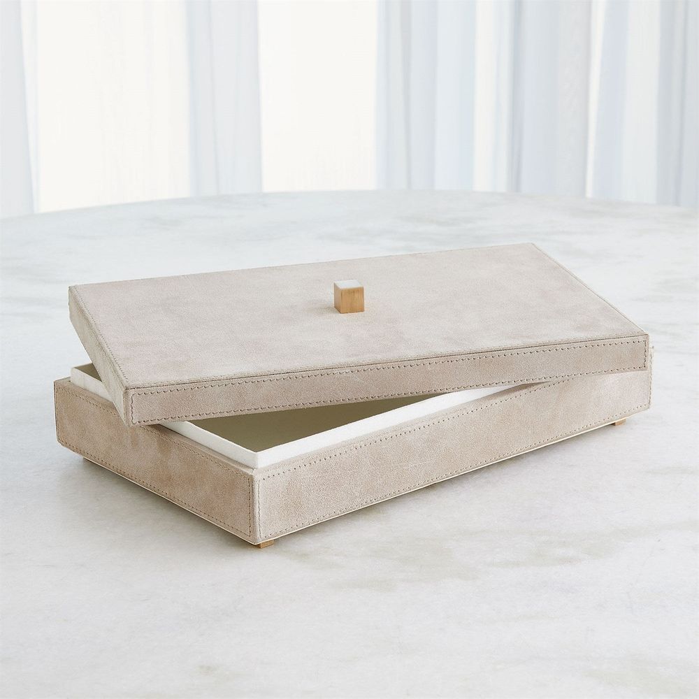 Posh Box-Parchment Suede-Sm