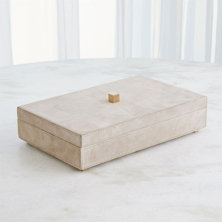 Posh Box-Parchment Suede-Sm