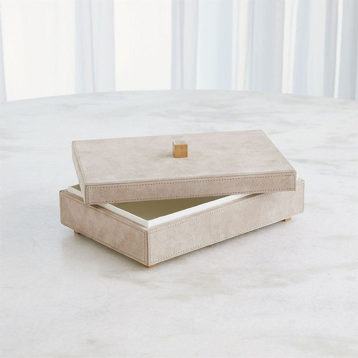 Posh Box-Parchment Suede-Lg