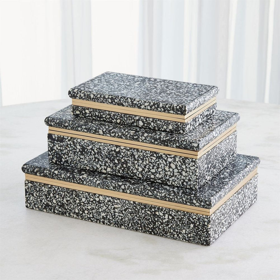 Boxes Terrazzo Box-Black/White-Med
