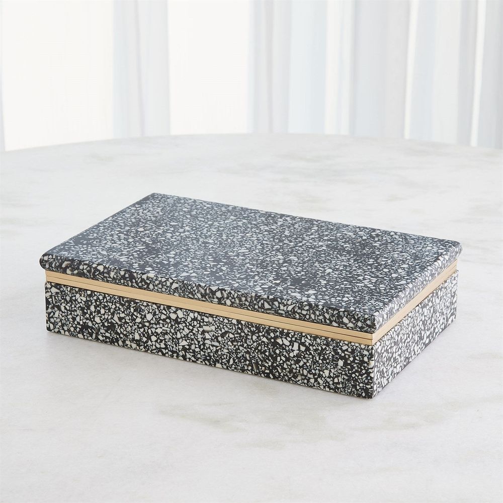 Boxes Terrazzo Box-Black/White-Lg