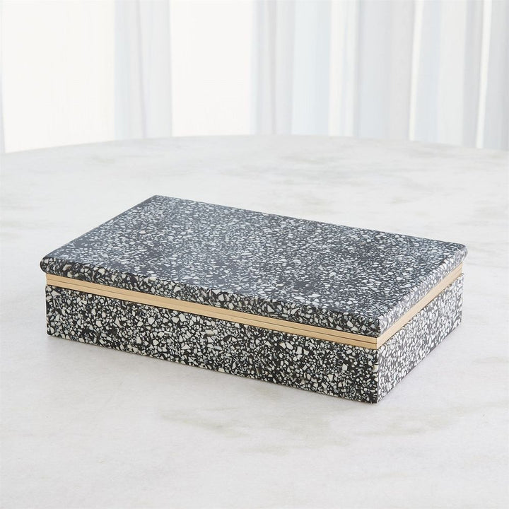 Boxes Terrazzo Box-Black/White-Lg