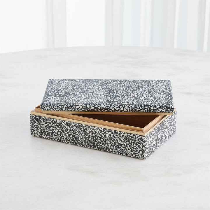Terrazzo Box-Black/White-Med