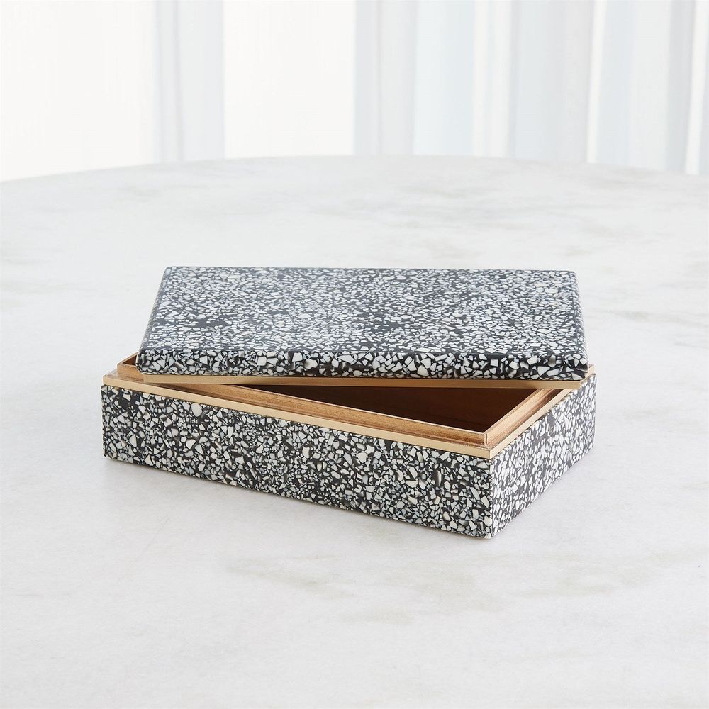 Terrazzo Box-Black/White-Lg