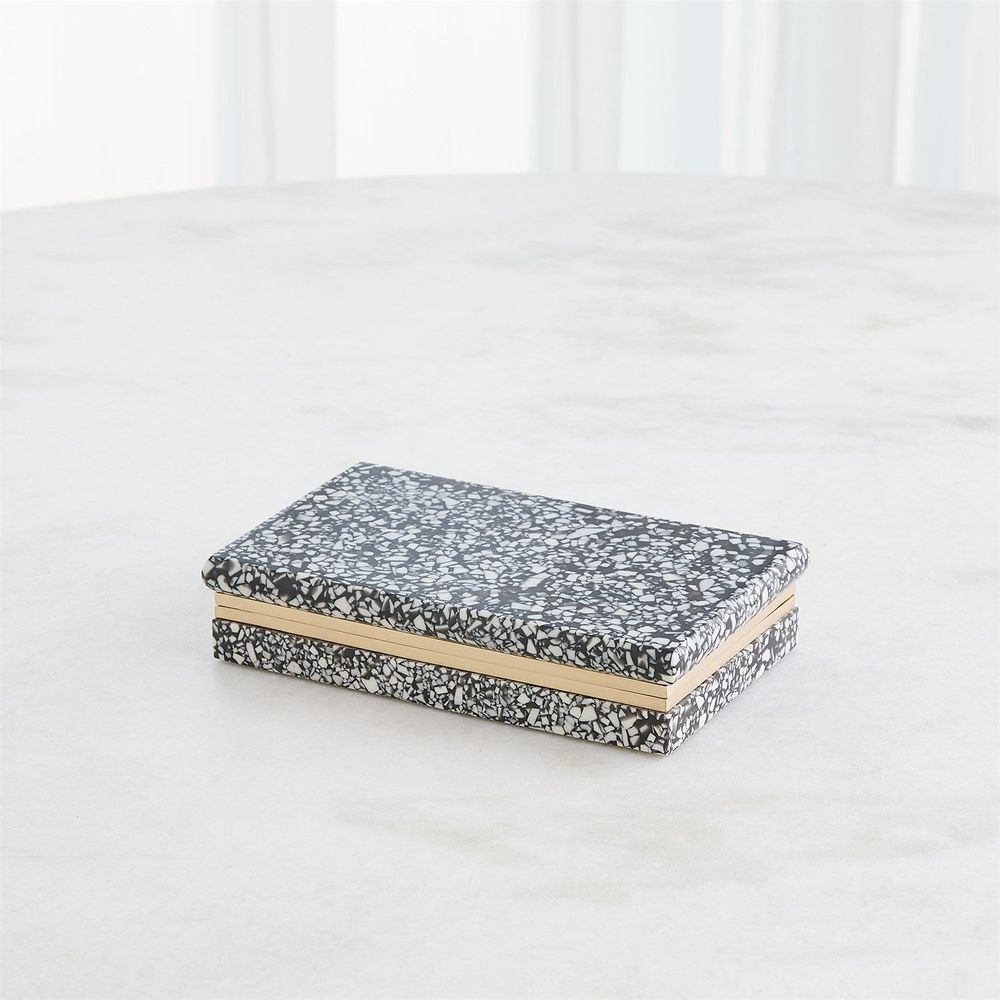 Terrazzo Box-Black/White-Med