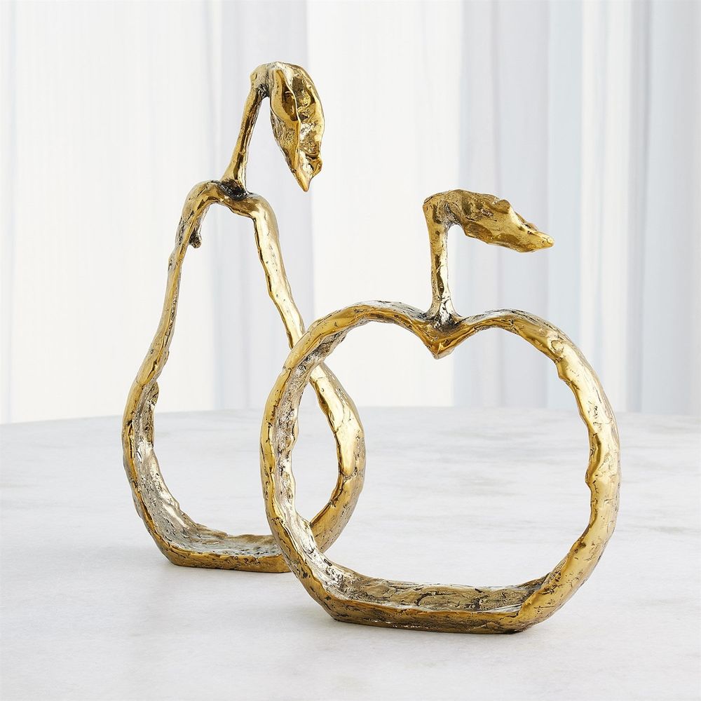Decorative Objects Apple Silhouette-Brass
