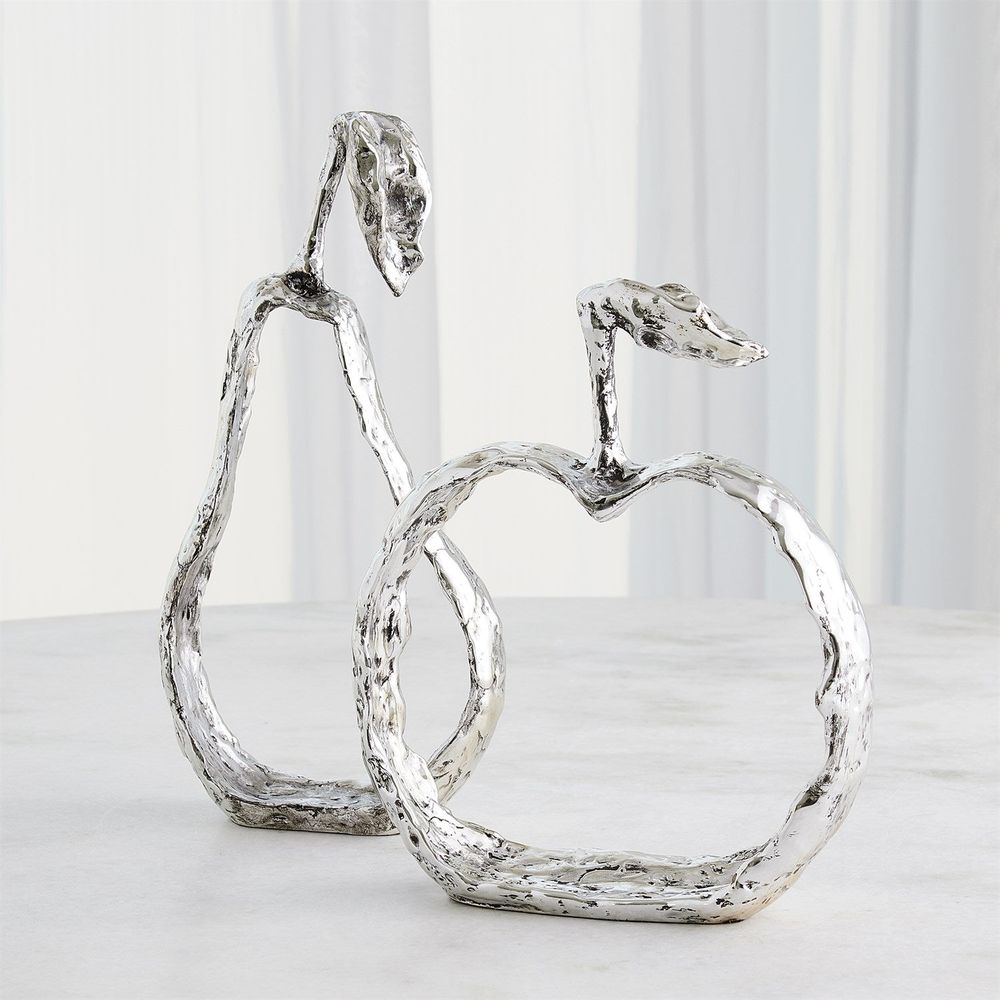 Decorative Objects Pear Silhouette-Nickel