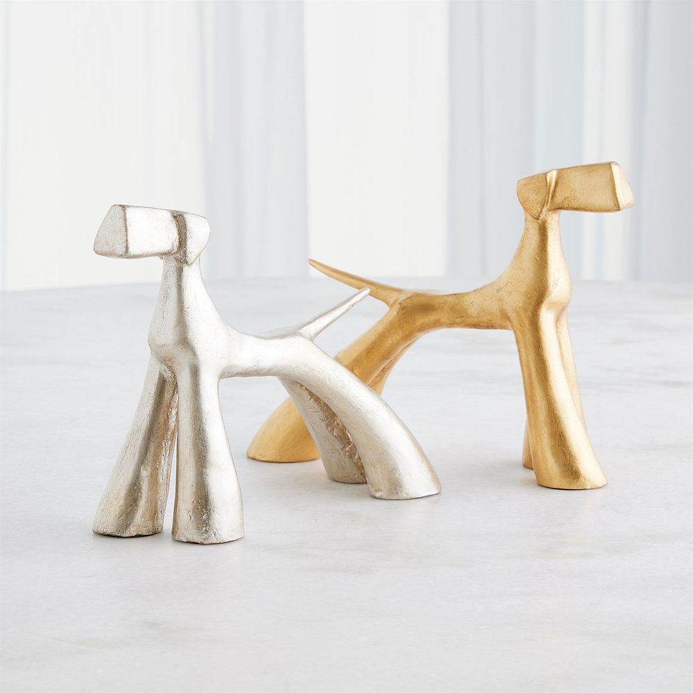 Decorative Objects Show Dog Sculpture-Gold Leaf