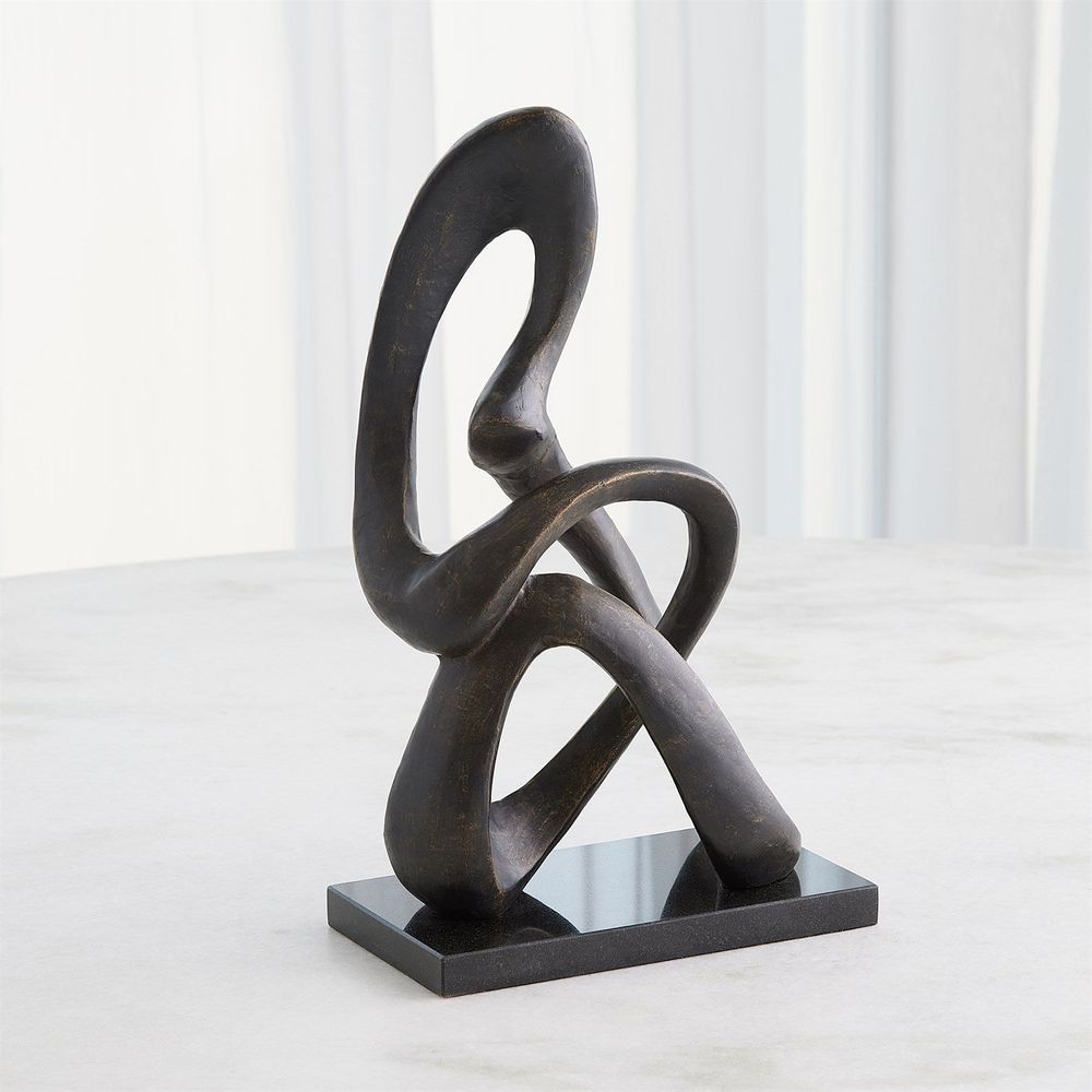 Decorative Objects Sitting Loop Sculpture - Bronze