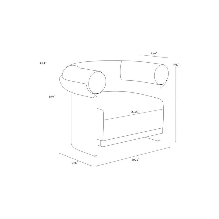 Asos Lounge Chair - Louis Cream