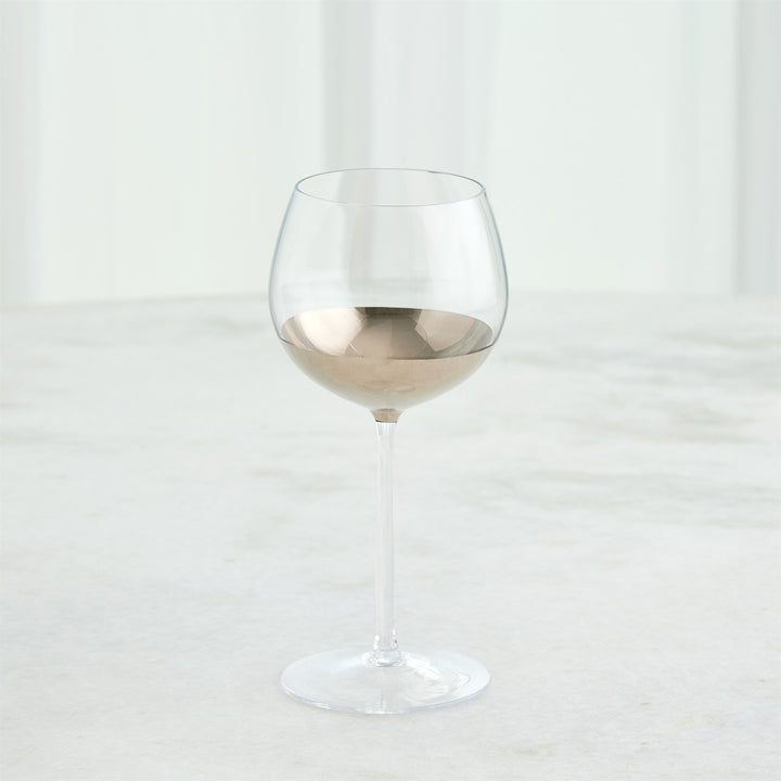 Metallic Orb Wine Glass