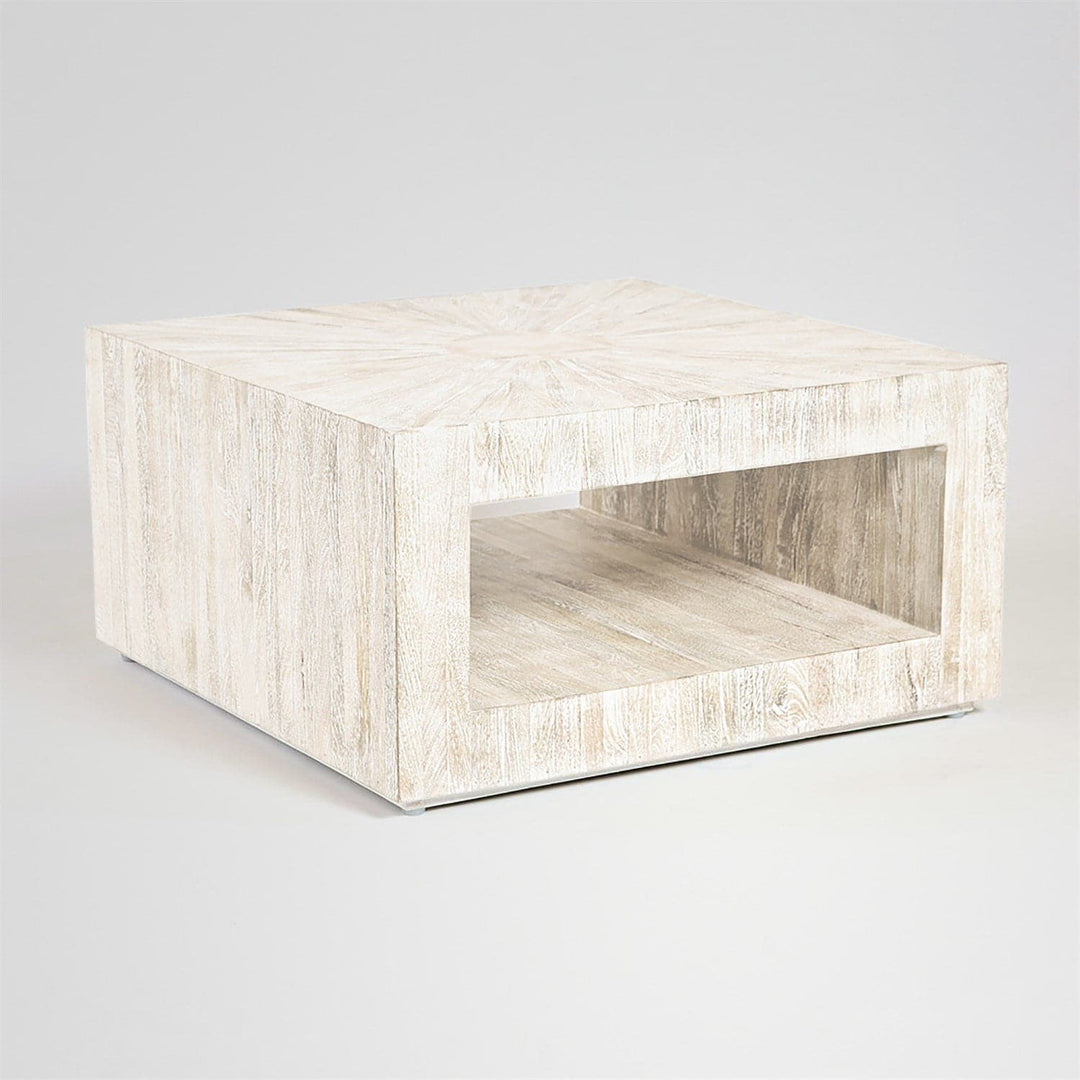 Driftwood Square Coffee Table-Global Views-GVSA-7.90165-W-Coffee TablesWhite-5-France and Son
