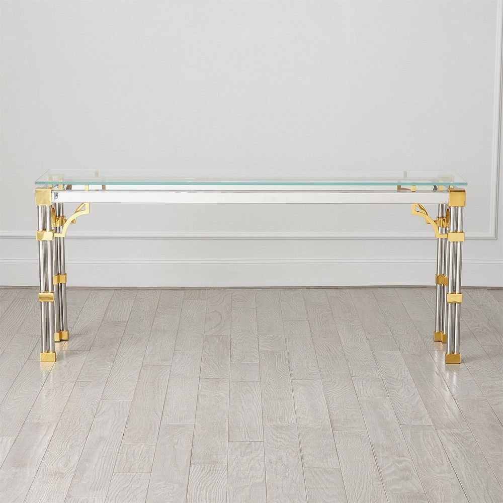 Console Tables Tri-Column Console Table