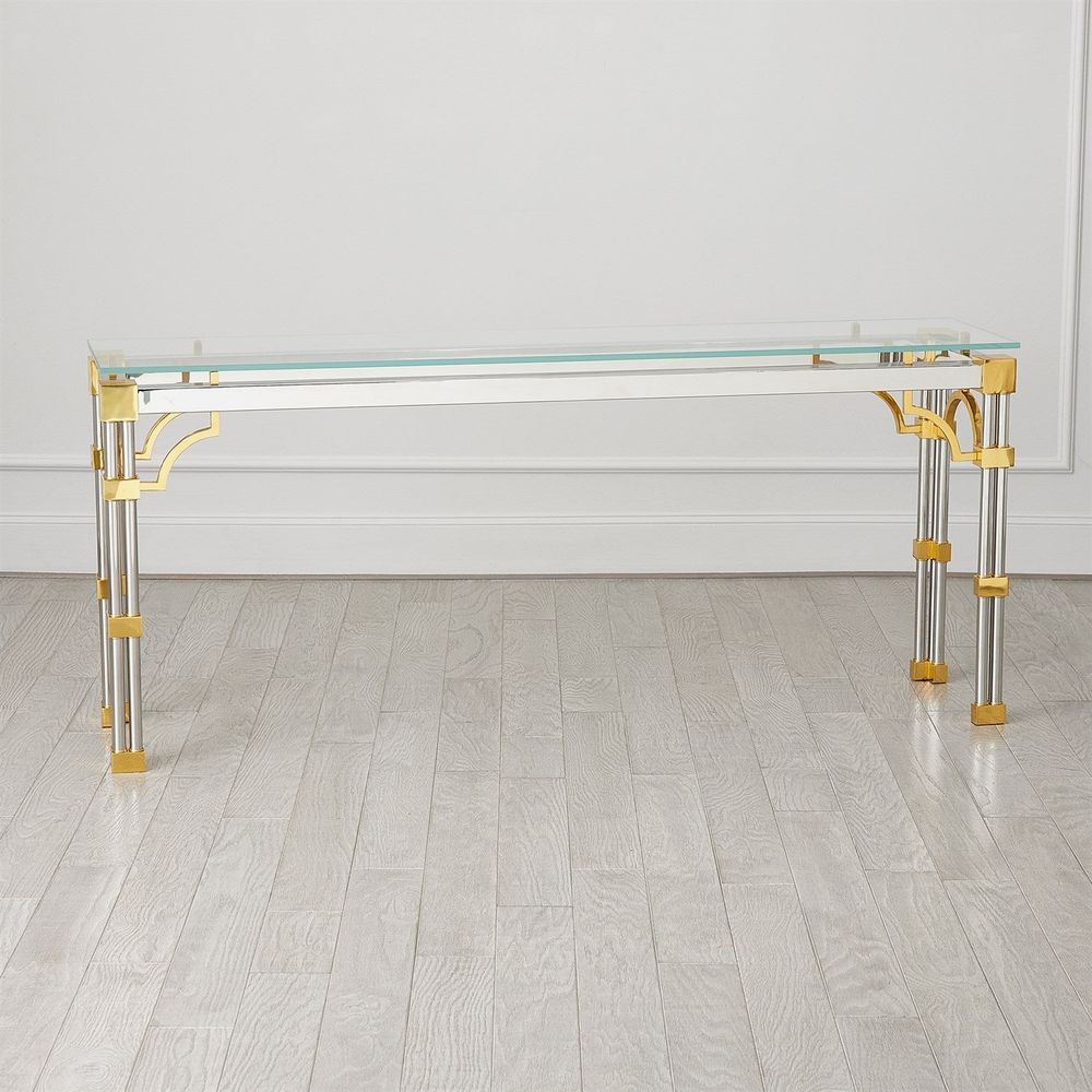 Console Tables Tri-Column Console Table