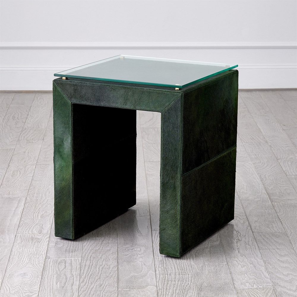 Side Tables Posh Side Table-Hair-On-Hide Green