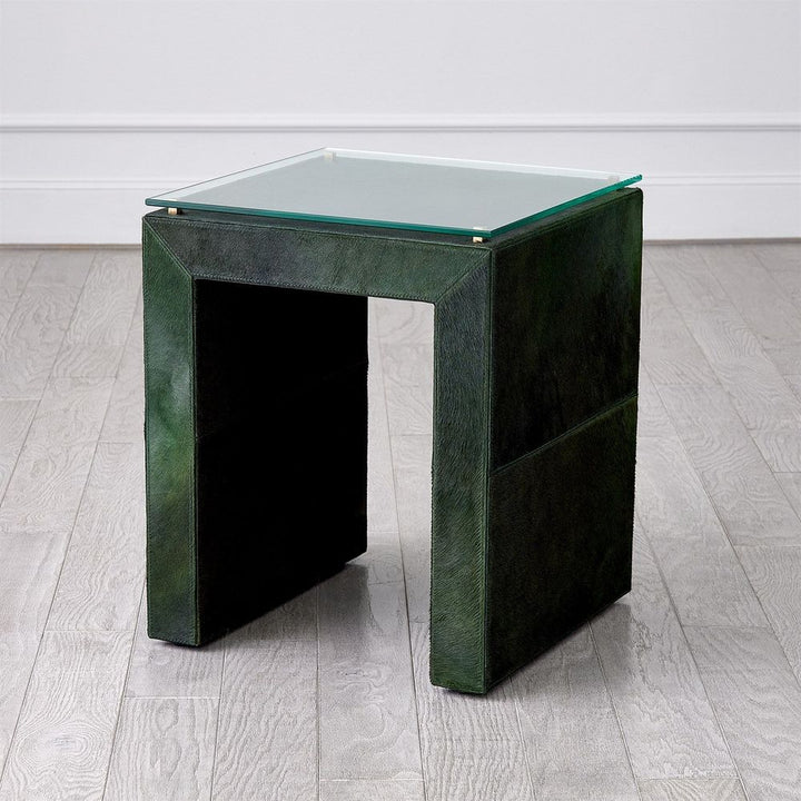 Side Tables Posh Side Table-Hair-On-Hide Green