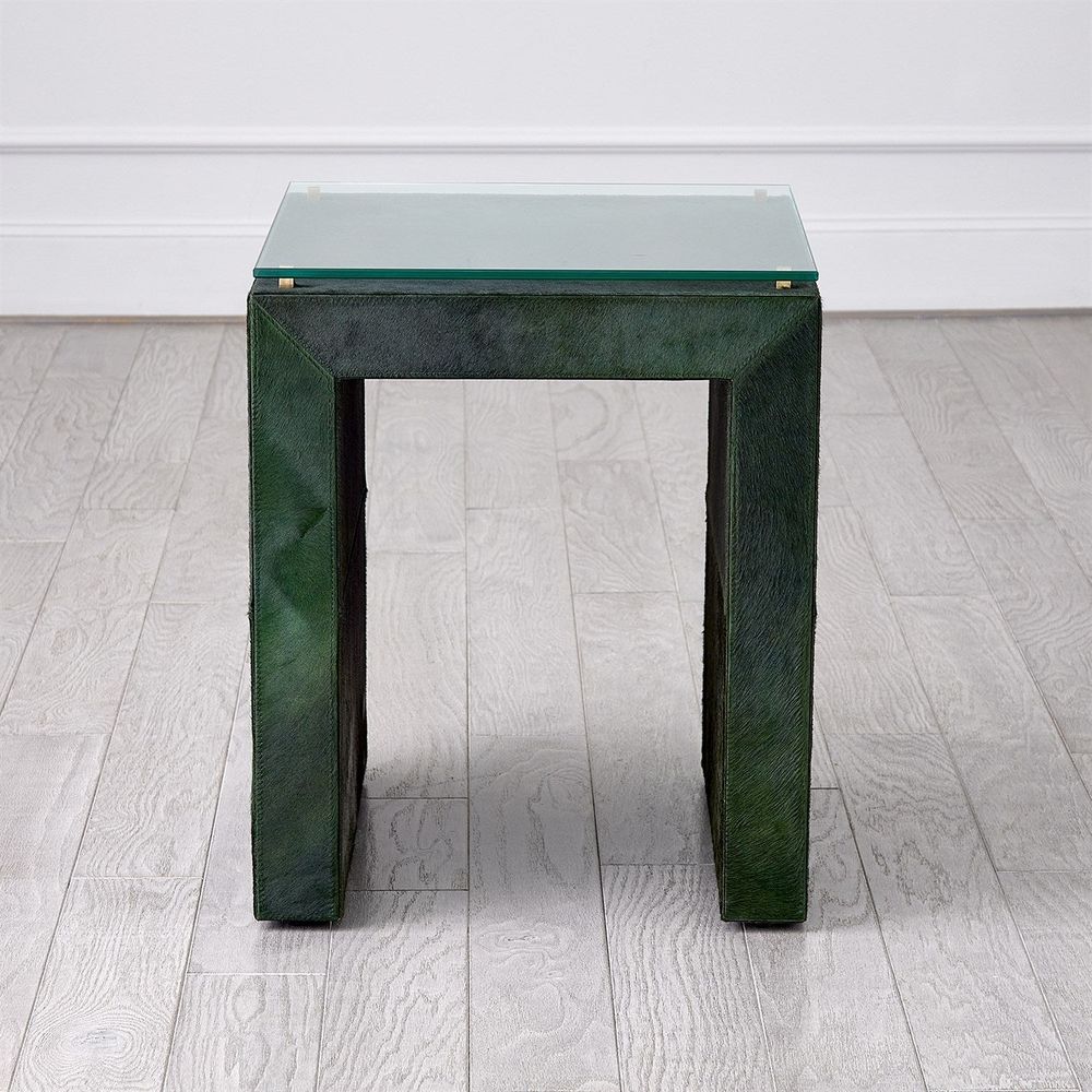 Side Tables Posh Side Table-Hair-On-Hide Green