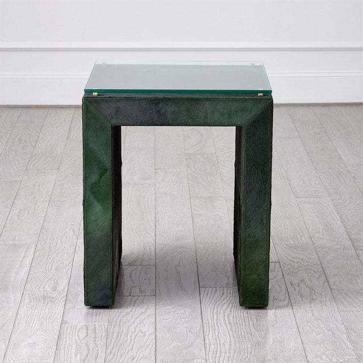 Side Tables Posh Side Table-Hair-On-Hide Green