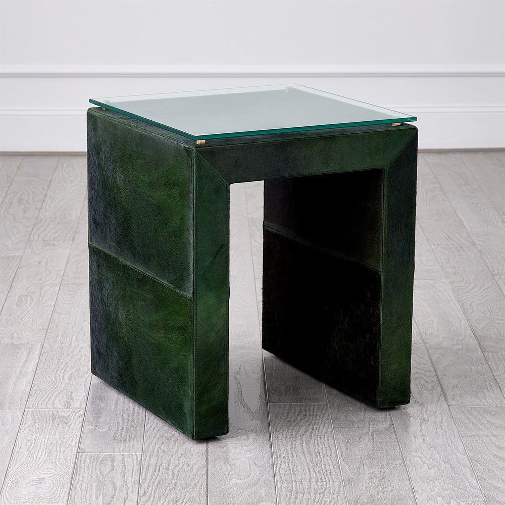Side Tables Posh Side Table-Hair-On-Hide Green