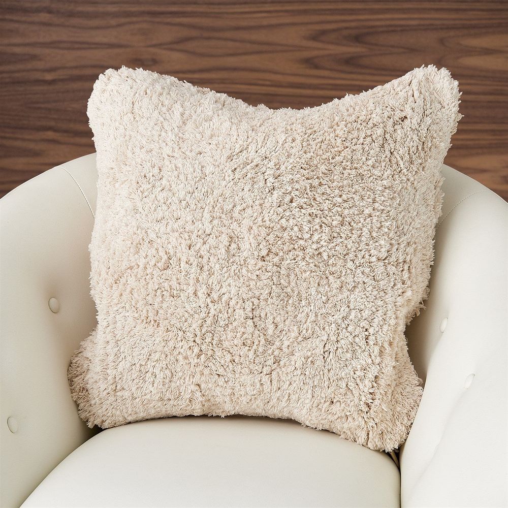 Pillows Cotton Woven Pillow-Ivory