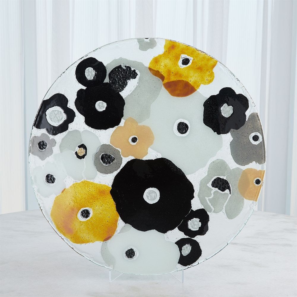 Fused Floral Charger-Neutral-Lg