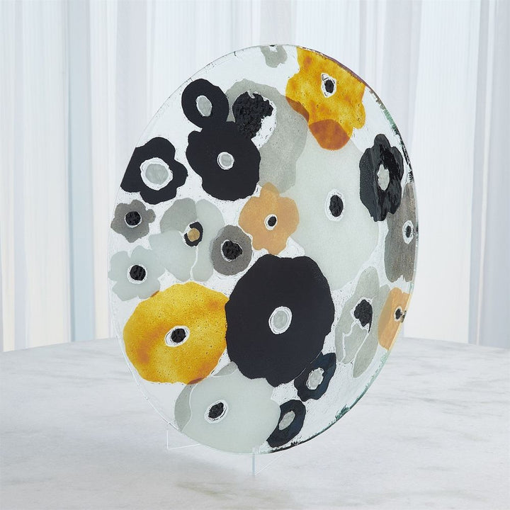 Fused Floral Charger-Neutral-Lg