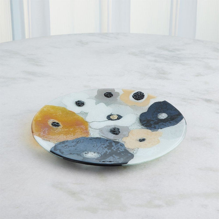 Fused Floral Charger-Neutral-Lg