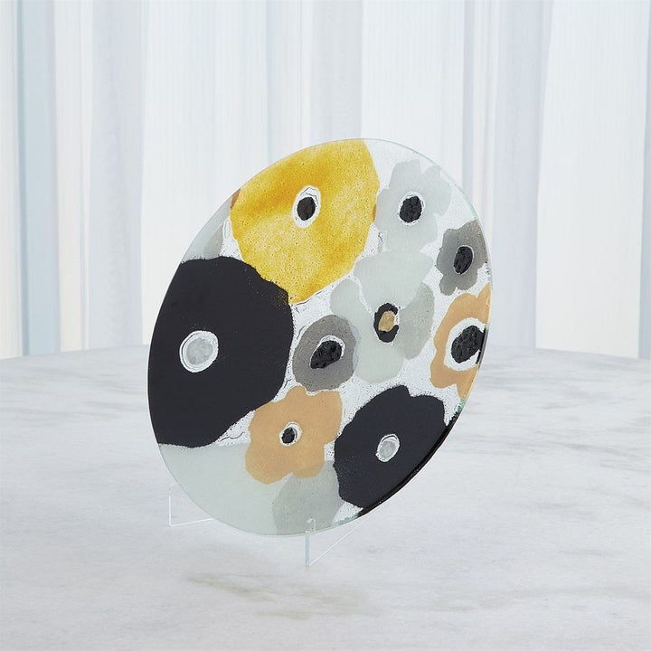 Fused Floral Charger-Neutral-Lg