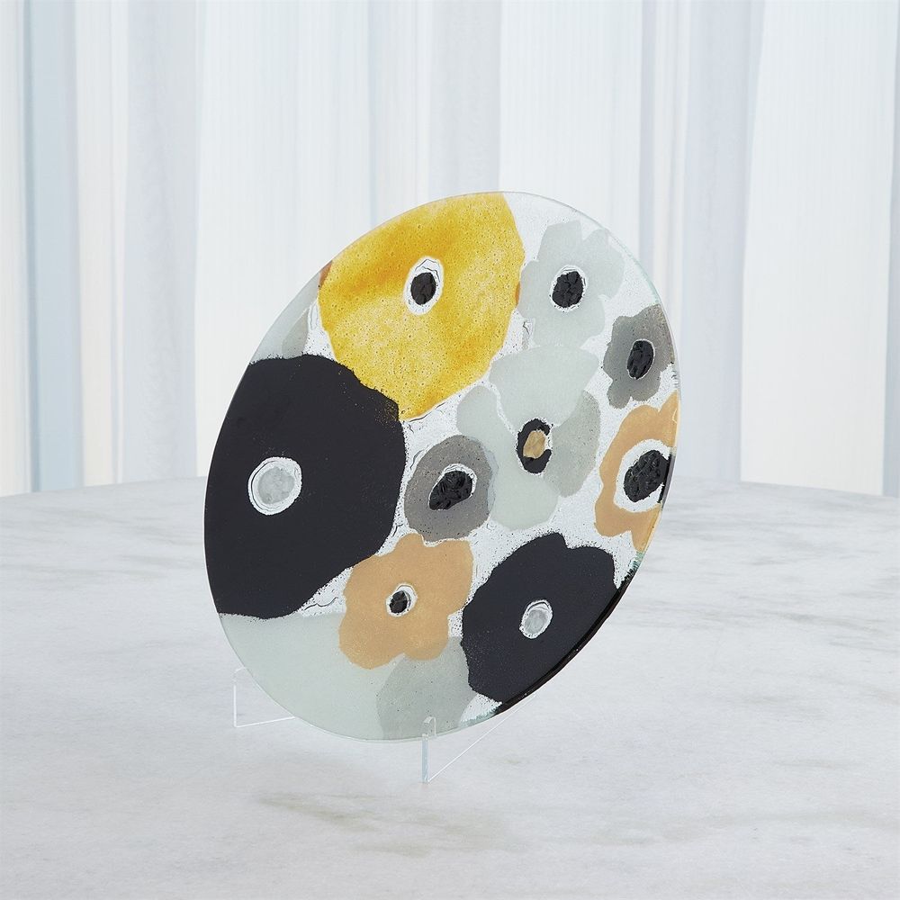 Fused Floral Charger-Neutral-Lg