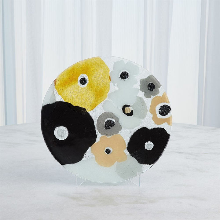 Fused Floral Charger-Neutral-Lg
