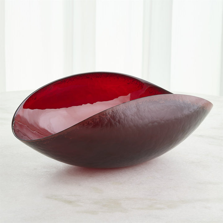 Folded Bowl-Deep Red