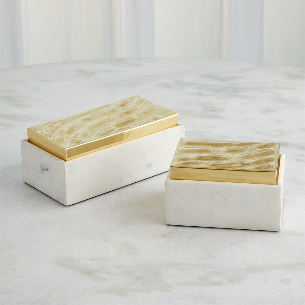 Shimmer Box-Brass-Lg