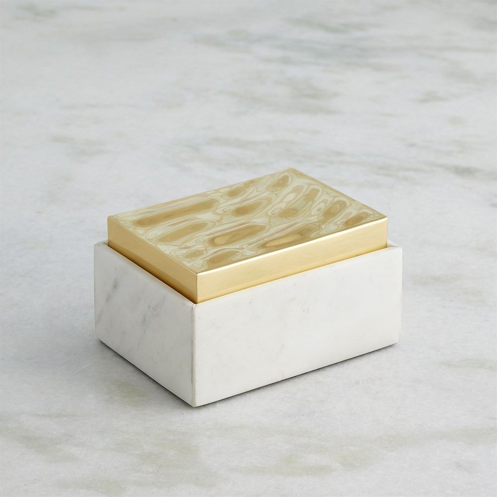 Shimmer Box-Brass-Sm