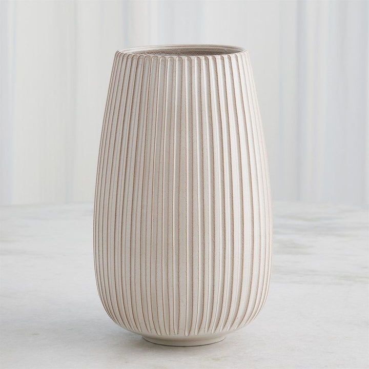 Vertical Ribbed Vase-Lg