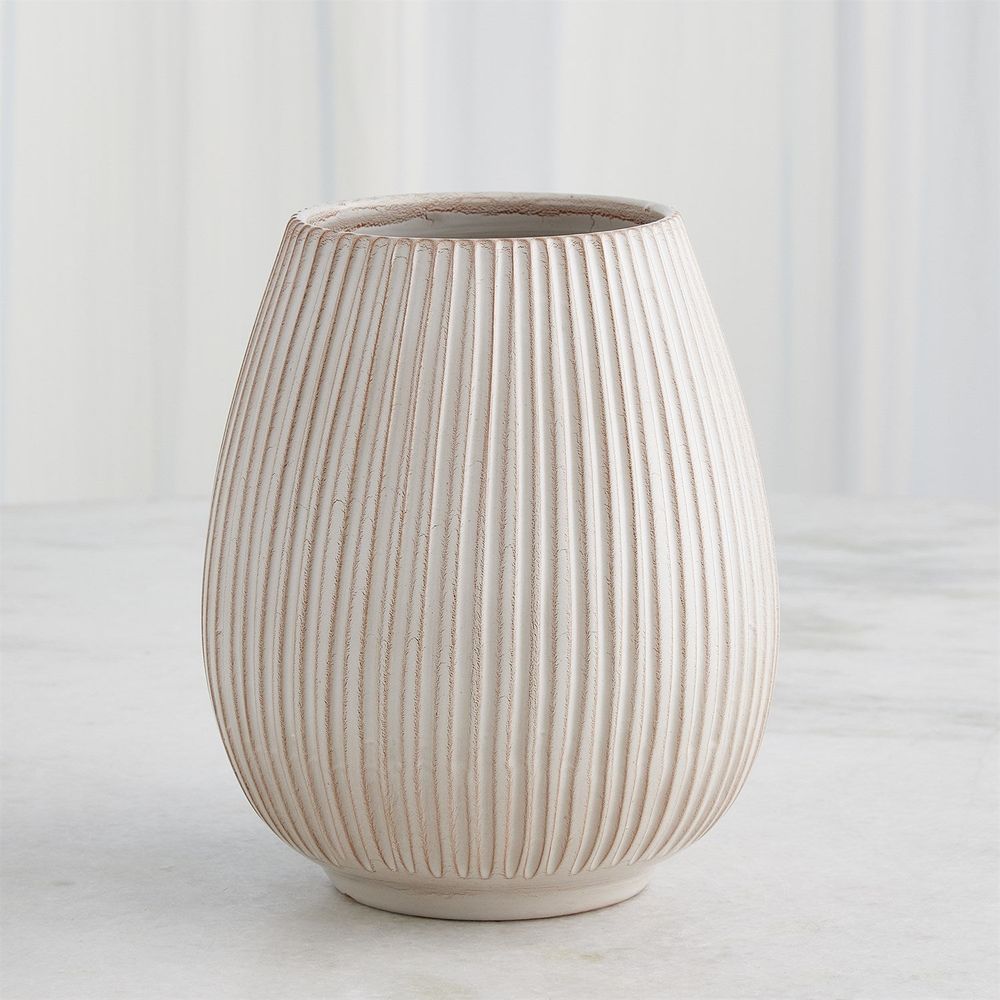 Vertical Ribbed Vase-Lg