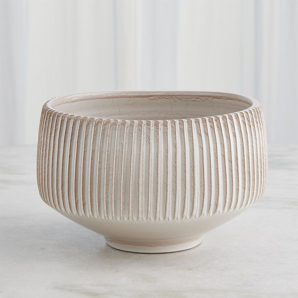 Vertical Ribbed Vase-Lg