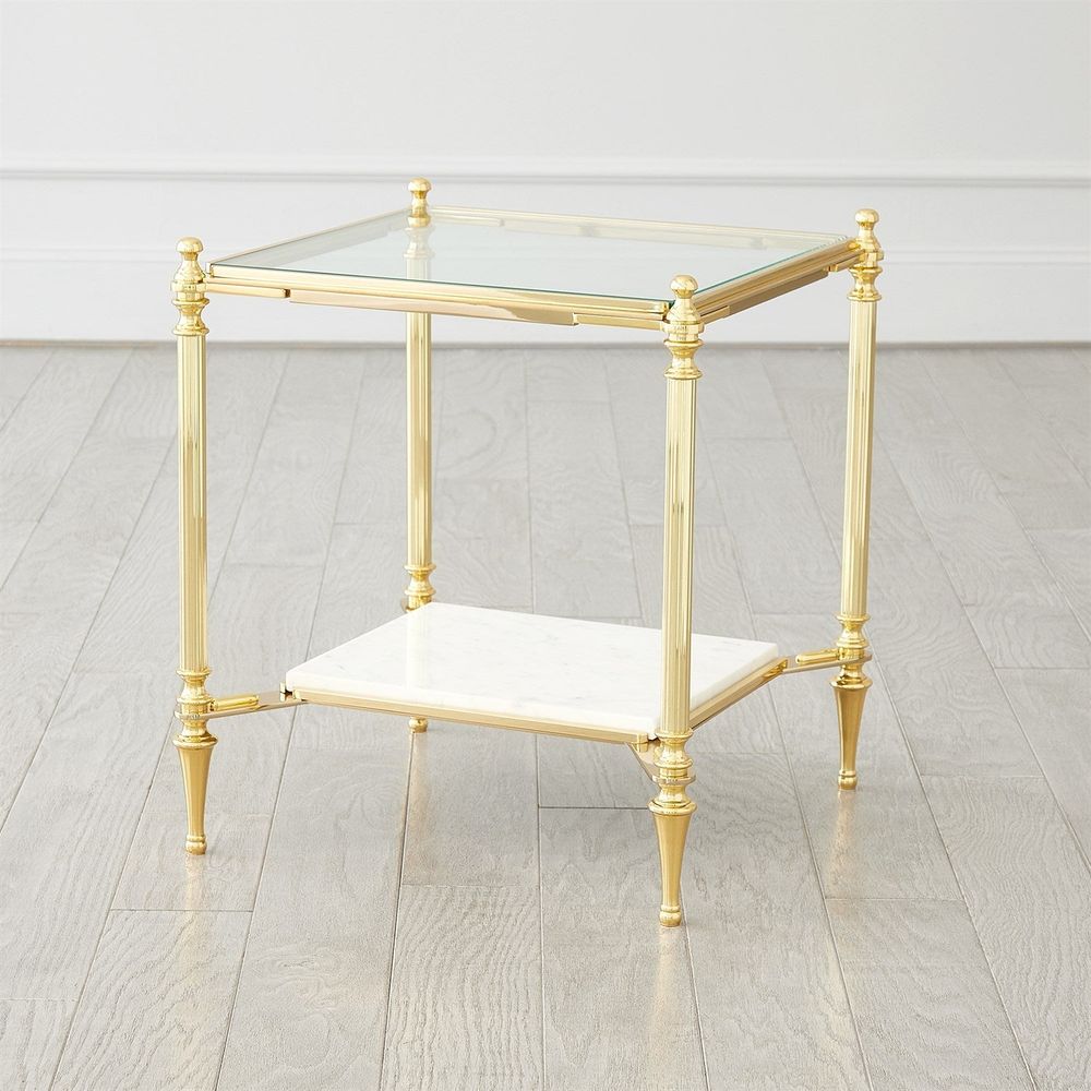 Side Tables Medford Side Table-Brass