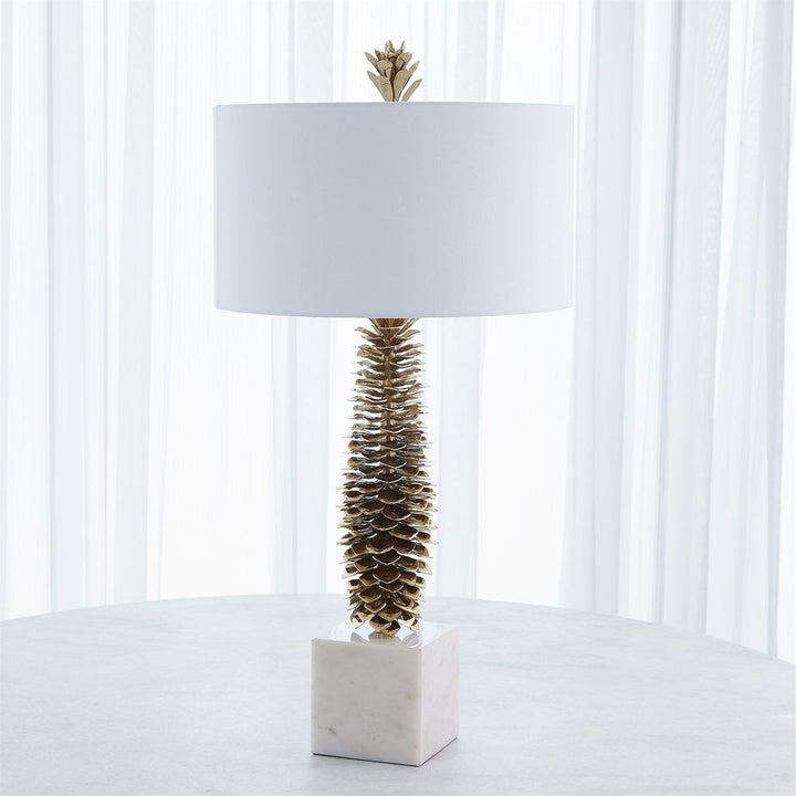 Pinecone Table Lamp-Brass