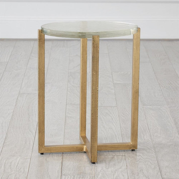 Ice Block Table-Oval-Antique Gold