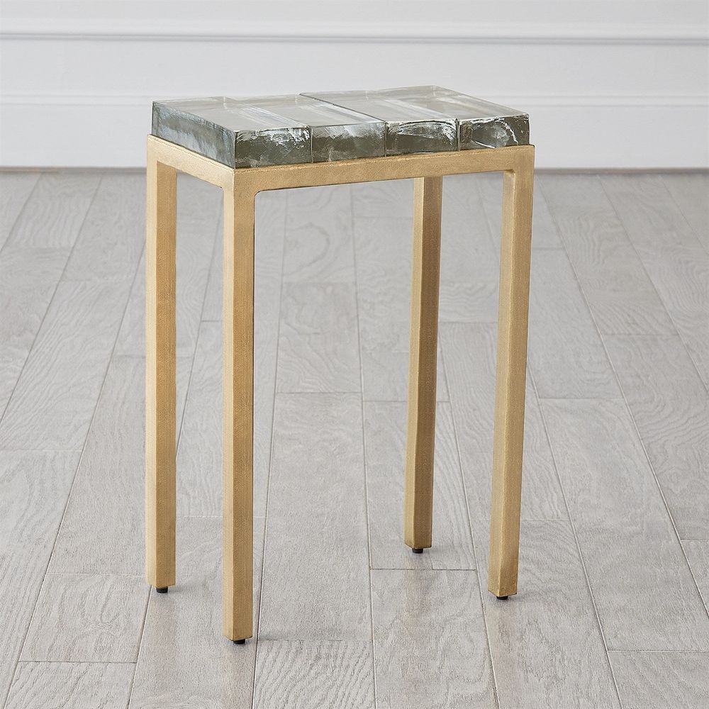 Side Tables Ice Block Table-Quad-Antique Gold