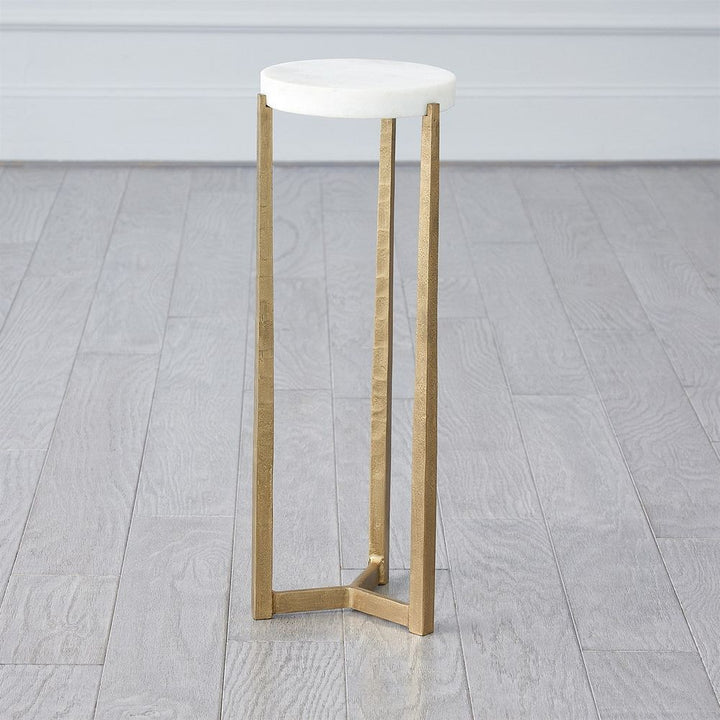 Marble Disk Table-Antique Gold