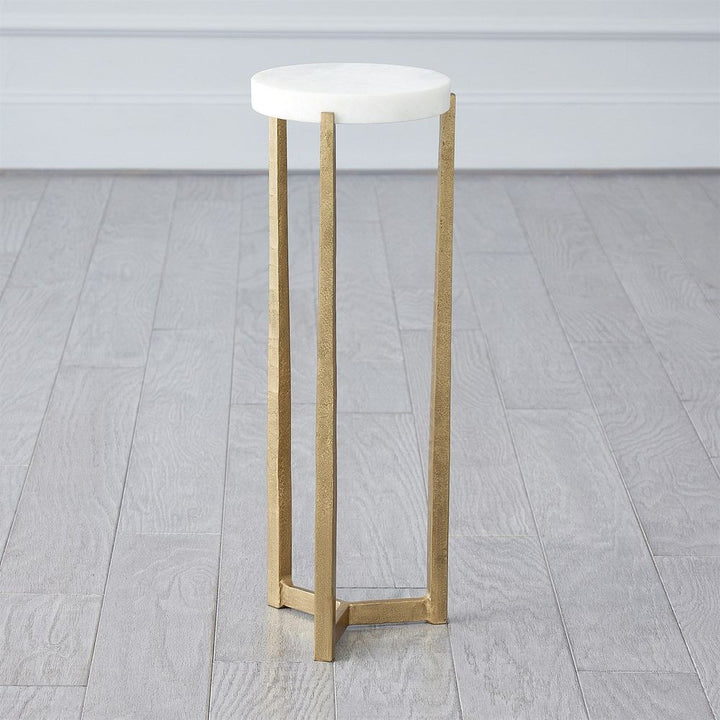 Side Tables Marble Disk Table-Antique Gold