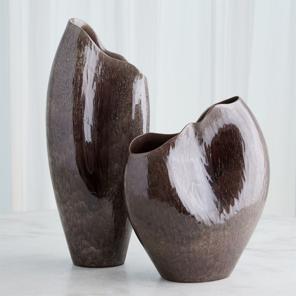 Horn Vase-Reactive Amethyst-Lg
