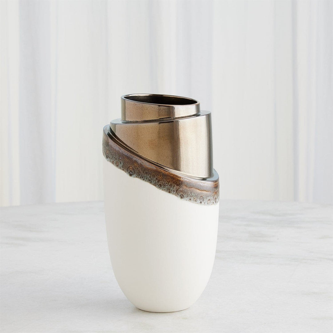 Slant Stack Vase-Reactive Bronze