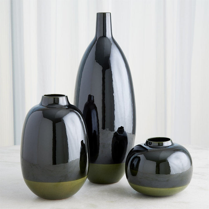 Tidal Vase-Dark Green